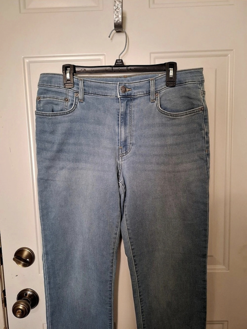 32 Cool Sweatpant Jean Straight Leg Jeans Blue Waist 34 Like New